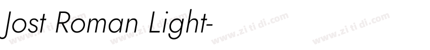 Jost Roman Light字体转换